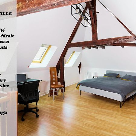Marceau - Duplex, Centre Ville, Vue Cathedrale Chartres Eksteriør billede